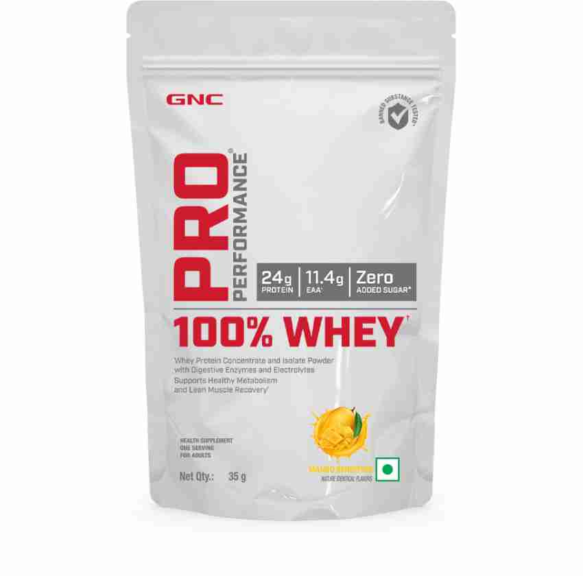 GNC Pro Performance 100% Whey Protein - 4 lbs - Mango Smoothie - GNC India