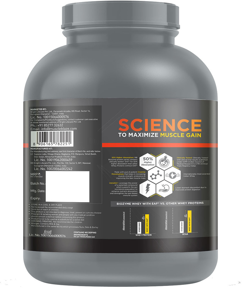 Muscleblaze biozyme discount whey protein