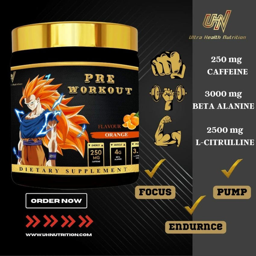 Ultra Health Nutrition Pre Workout-The Goku Series (300gm) Orange