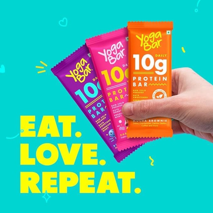 Buy Yogabar Variety Pack 10g Protein Bars [Pack of 6], Protein Blend &  Premium Whey, 100% Veg, Rich Protein Bar with Date, Vitamins, Fiber, Energy  & Immunity for fitness. 100% Natural ingredients