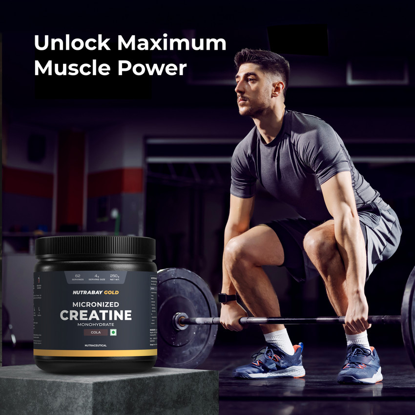 Nutrabay Gold Micronized Creatine Monohydrate Pre Post Workout Flavoured Amino Acid Creatine