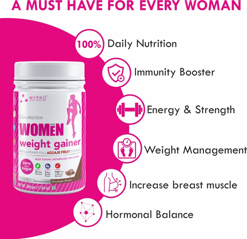 Mypro Sport Nutrition High Protein Women Weight Gainer Full AGUAJE