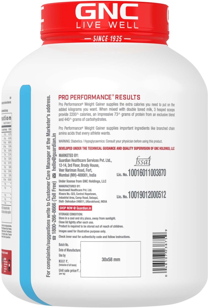 GNC Pro Performance Weight Gainer - Vanilla Ice Cream