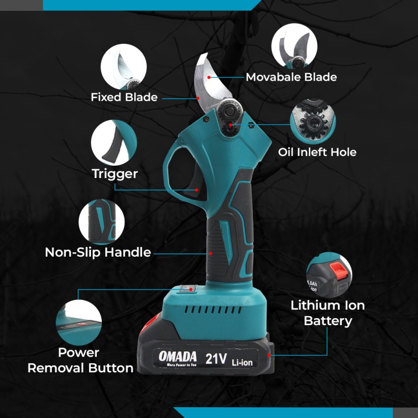 Pruning shears battery online powered