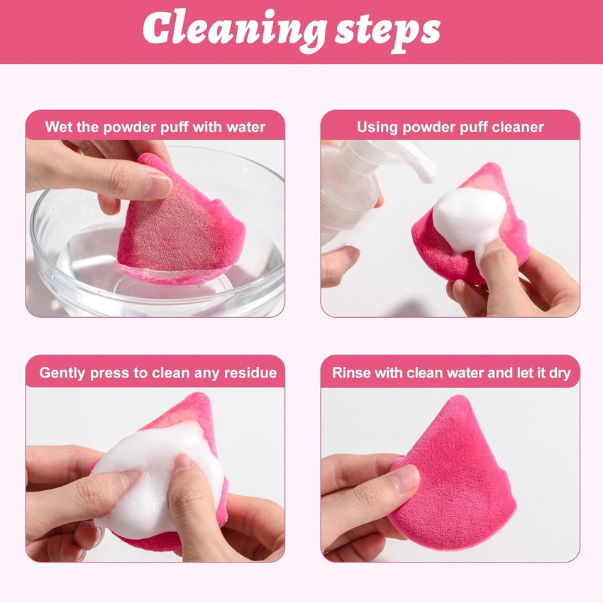 How to clean powder puff sale