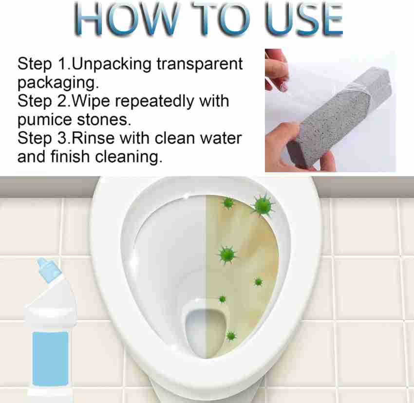 Pcs Pumice Stone Cleaning Brush With Handle Cleaning Block Toilet Brush Cleaner  Wc For Kitchen/grill/bath/toilet Bowel/pool