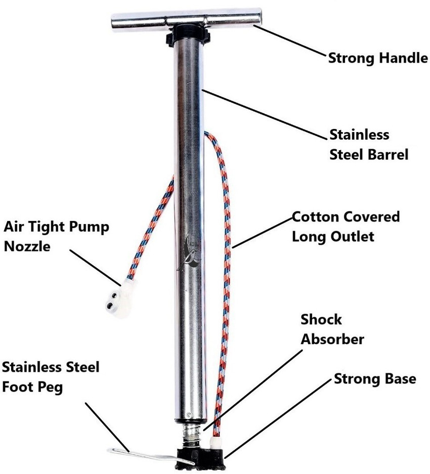Steel air pump store for cycle