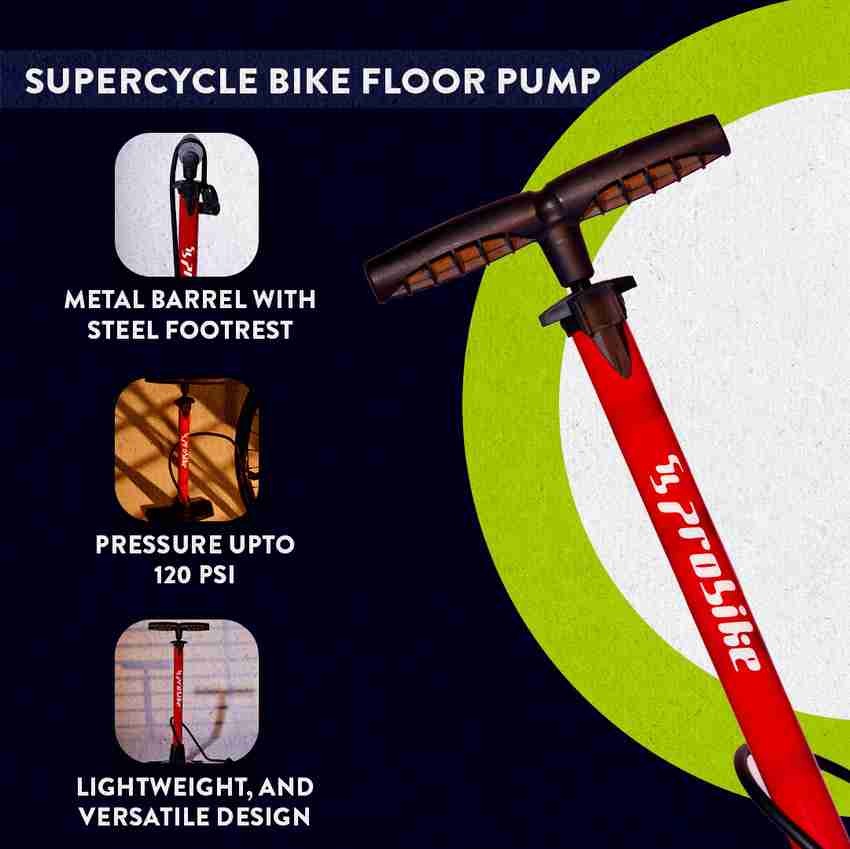 Probike Supercycle Floor Bicycle Pump Buy Probike Supercycle Floor Bicycle Pump Online at Best Prices in India Cycling Flipkart