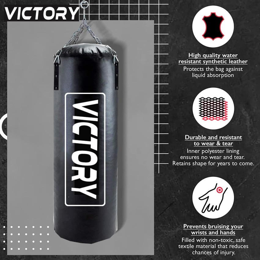 VICTORY Unfilled Punching Bag Synthetic Leather with Hand Wrap Hanging Bag  - Buy VICTORY Unfilled Punching Bag Synthetic Leather with Hand Wrap  Hanging Bag Online at Best Prices in India - Sports