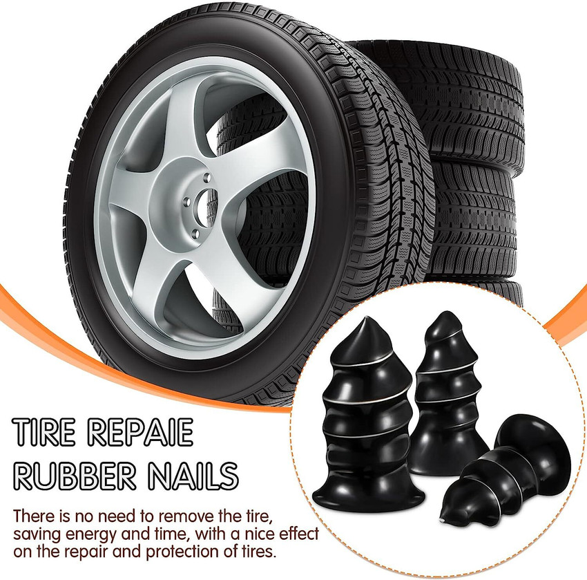 Tire Plugs 60-Piece Tire Repair Kit Rubber Nails For Car