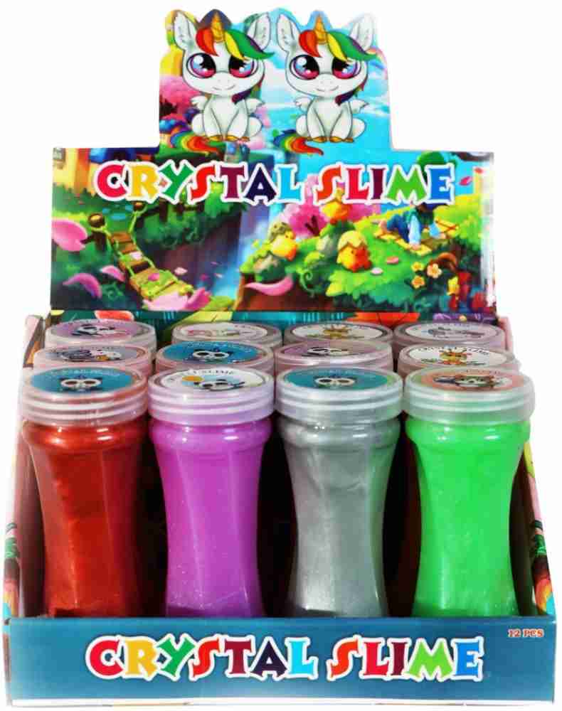 Atipriya Crystal Colorful Slime Sparkling Glittery Bottle Clay