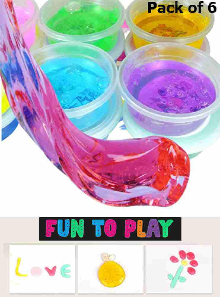 Plus Shine Non-Toxic Clear Crystal Slime Soft Jelly Clay Putty mud Stress  Relief Jelly Toy Multicolor Putty Toy Price in India - Buy Plus Shine Non-Toxic  Clear Crystal Slime Soft Jelly Clay