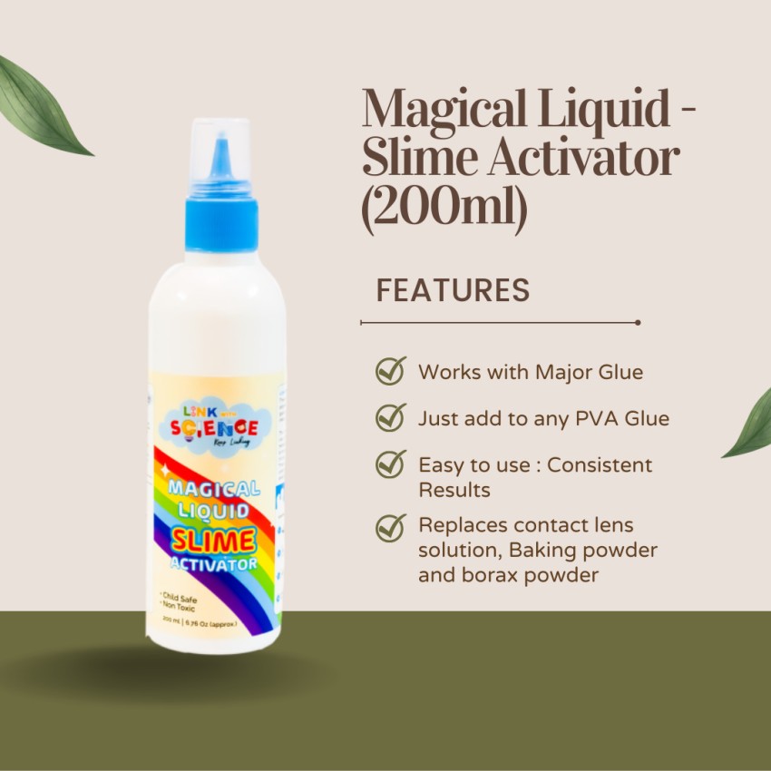 Link With Science All-in-One Magical Liquid Slime Activator - perfect for  Slime Making (200ML) Clear Putty Toy Price in India - Buy Link With Science  All-in-One Magical Liquid Slime Activator - perfect