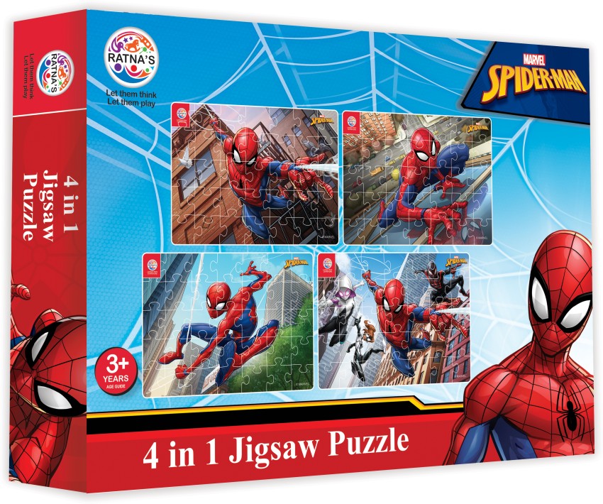 RATNA'S Spiderman 4in1 Jigsaw puzzle for Kids (2510) - Spiderman