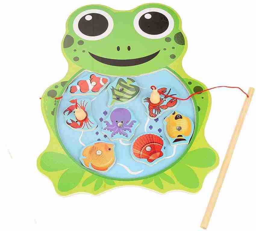 Plus Shine Magnetic Circular Fishing Game Frog Shape Puzzle Board Catching  Magnet Pole Toy - Magnetic Circular Fishing Game Frog Shape Puzzle Board  Catching Magnet Pole Toy . Buy Fish Catching Magnet