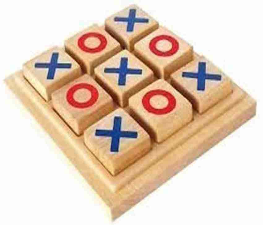  WE Games Tic-tac-Toe Wooden Board Game : Toys & Games