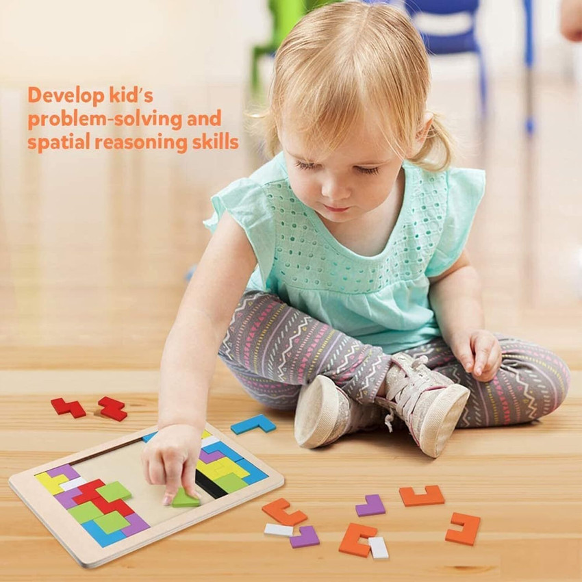 Wooden block puzzles for toddlers outlet