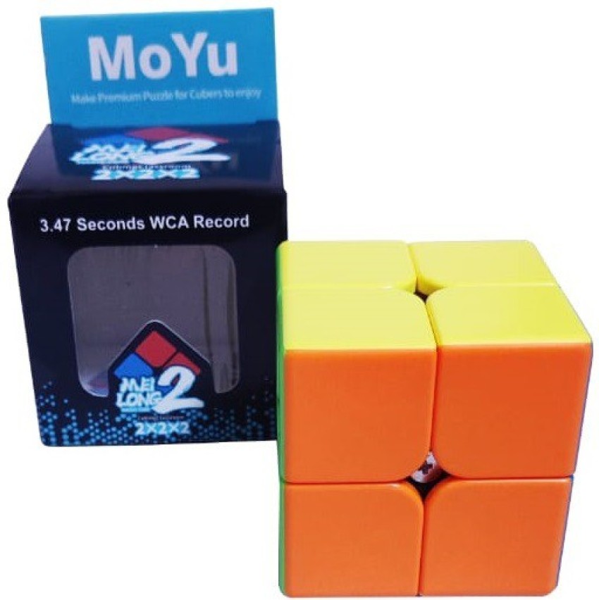 MoYu MFJS MeiLong 2x2 High Speed Stickerless Magic Puzzle Cube Toy