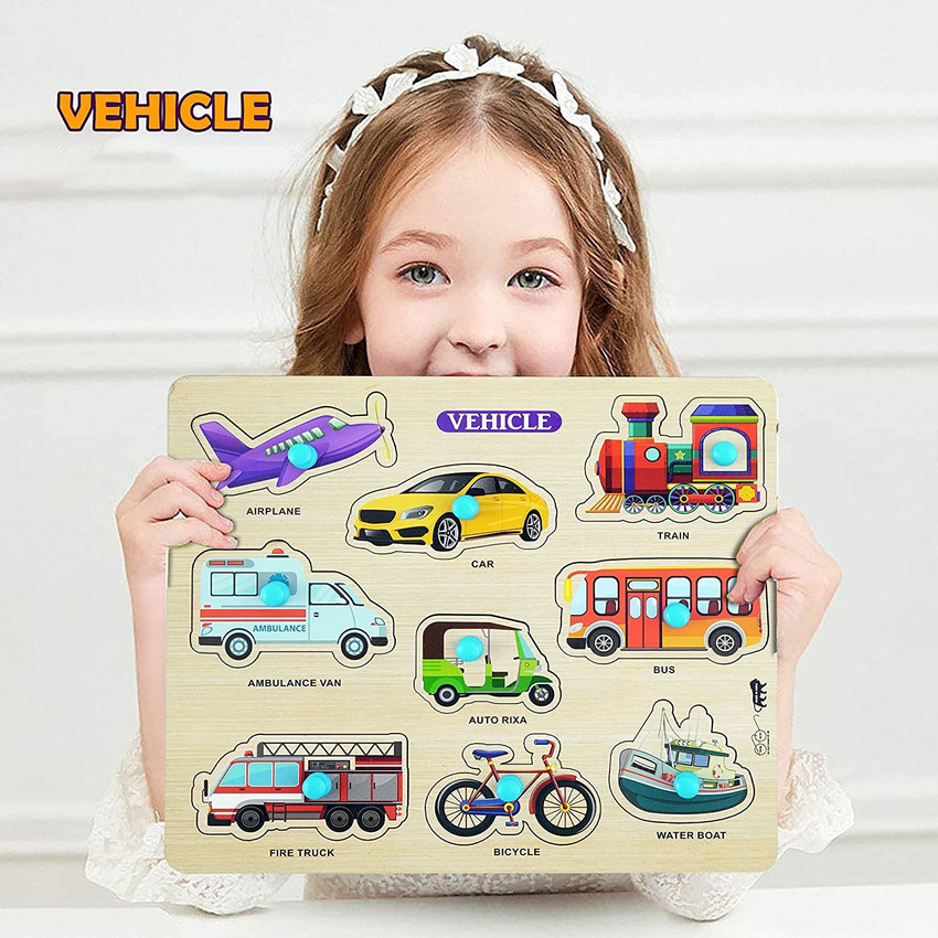 Wooden vehicle 2025 puzzle