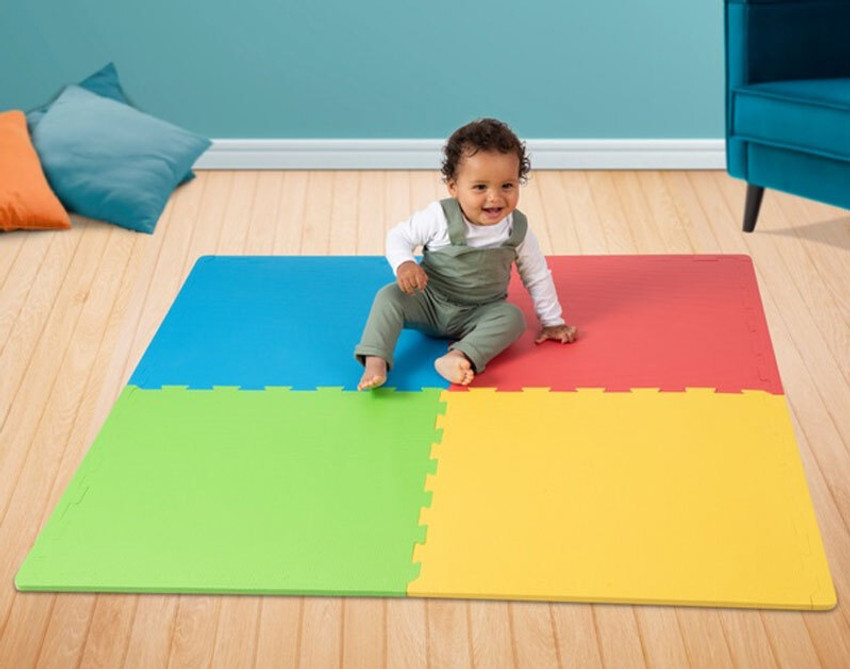 KOBBET Baby Play Mat Puzzle Flooring Gym Mat for Kids 62 x 62 CM 12 MM Thickness Baby Play Mat Puzzle Flooring Gym Mat for Kids