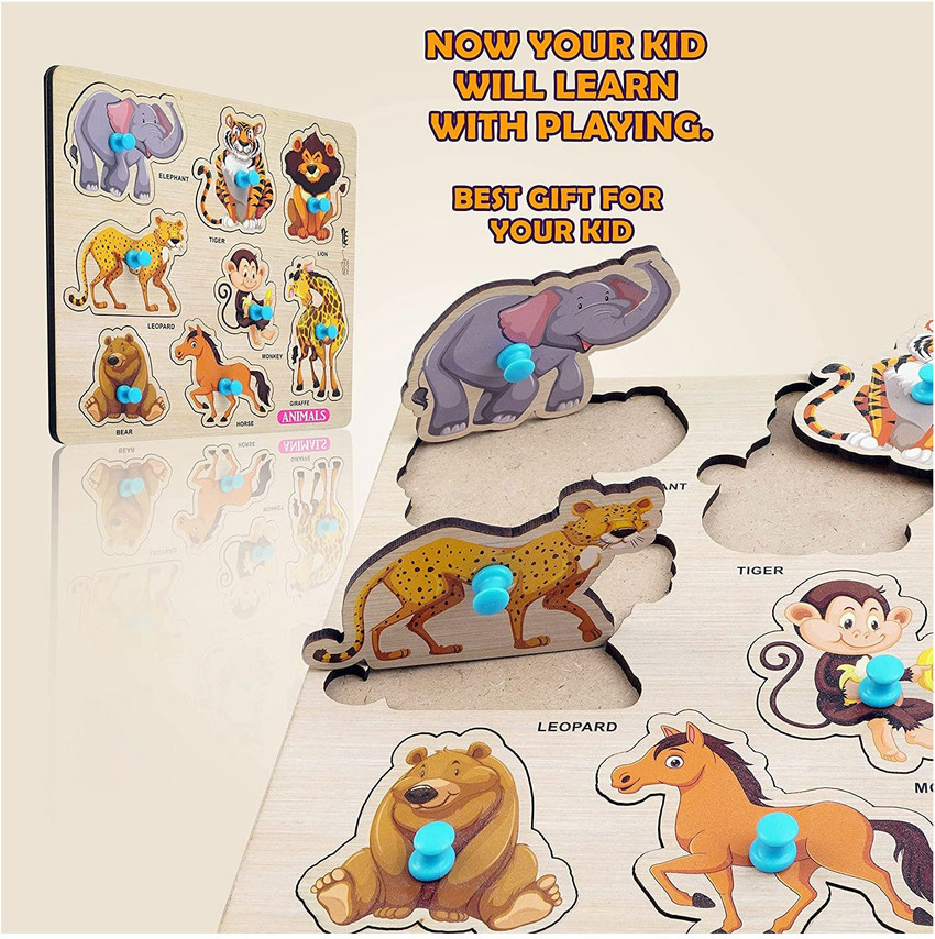 Animal shop wooden puzzles