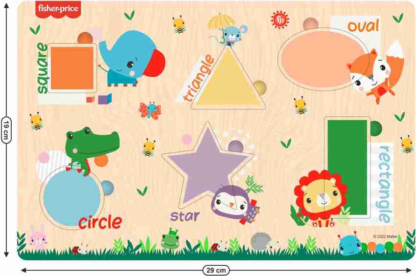 FISHER PRICE Wooden Alphabets Numbers Shapes and Colours Puzzle