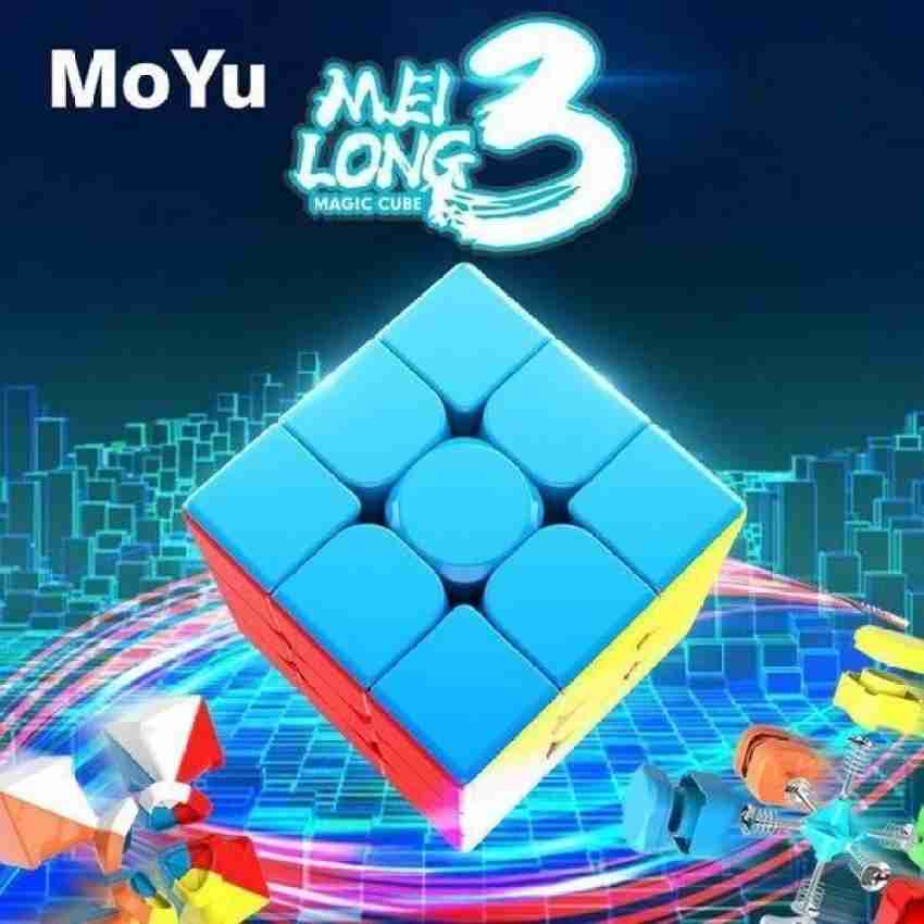 CFMOUR Speed Cube 3x3x3 - Moyu Meilong 3C, Stickerless Magic Cube 3x3, Fast  Smooth Turning Vivid Colour 3D Puzzle Brain Toy Travel Games, Turns