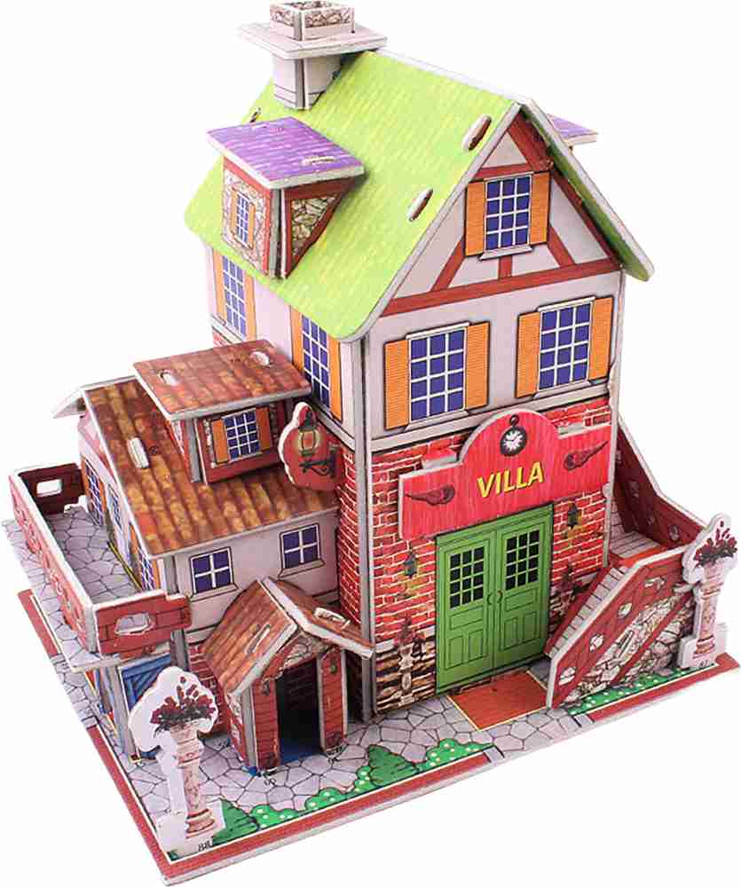 TOYRIX 3D Puzzle House For Kids and Adults Jigsaw Game DIY Villa Houses - 3D  Puzzle House For Kids and Adults Jigsaw Game DIY Villa Houses . Buy Puzzle  toys in India.