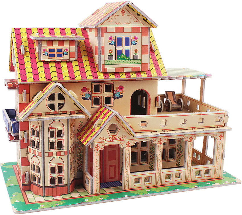 TOYRIX 3D Puzzle House For Kids and Adults Jigsaw Game DIY