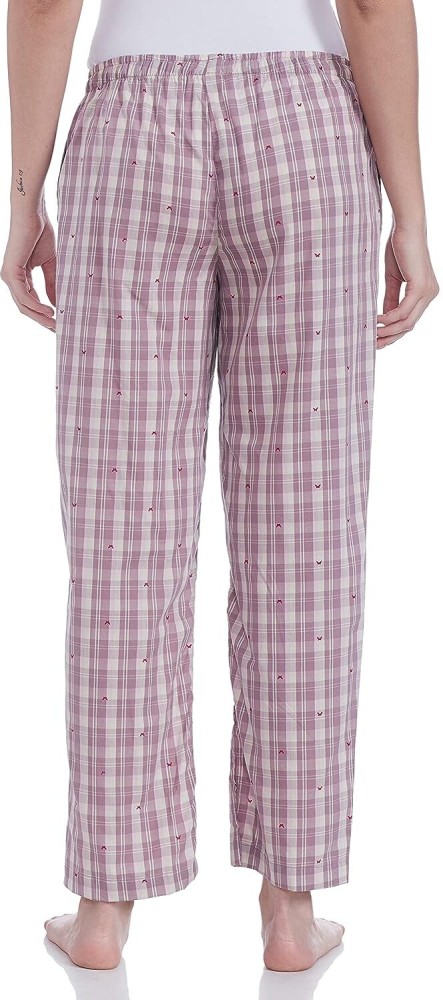 Jockey Women's Super Combed Cotton Relaxed Fit Checkered Pajama