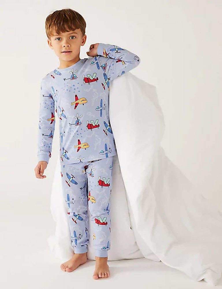 MARKS SPENCER Kids Nightwear Boys Graphic Print Cotton Blend Price in India Buy MARKS SPENCER Kids Nightwear Boys Graphic Print Cotton Blend online at Flipkart