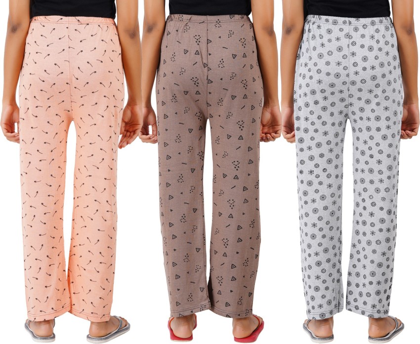 Buy Suman Tex Women's Pajamas pack of 2 Multicolor (XL) Online at