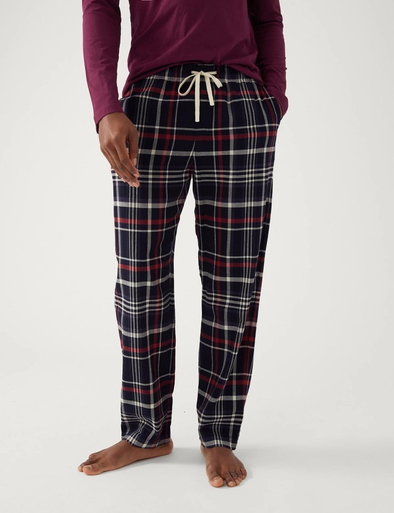 M&s mens tartan pyjamas hot sale