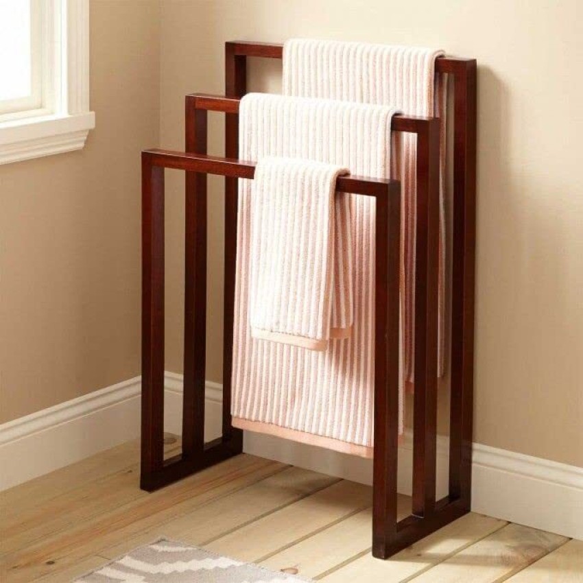 Wooden towel 2025 holder stand