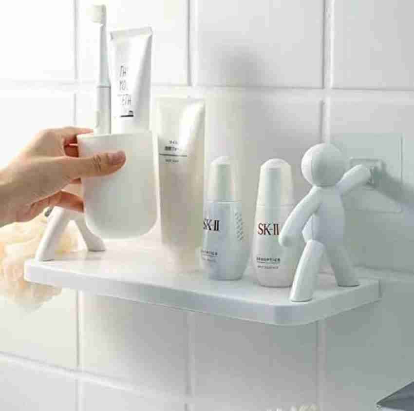 Punch-free Plastic Bathroom Shelf Shower Gel Shampoo Holder Storage Rack  Organizer Home Decoration Bathroom Accessories