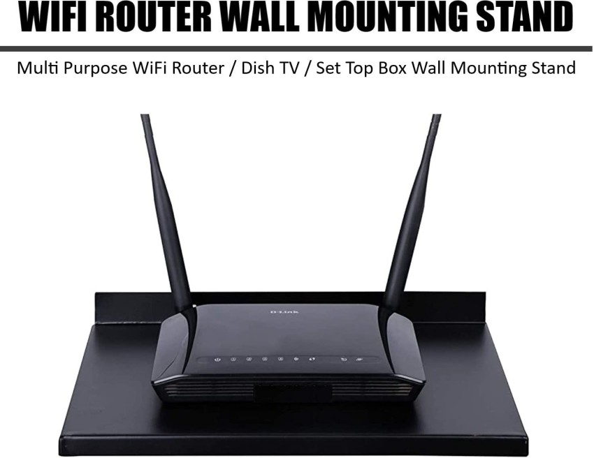  Router rack estante WiFi router soporte set-top estante  flotante montado en la pared pared WiFi router soporte hogar y oficina WiFi  router caja de cable ajustable (color: blanco, tamaño: 153,948.8 in) 