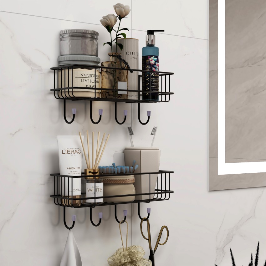 Plantex Bathroom Corner Self Adhesive Shelf/Rack/Storage Organizer