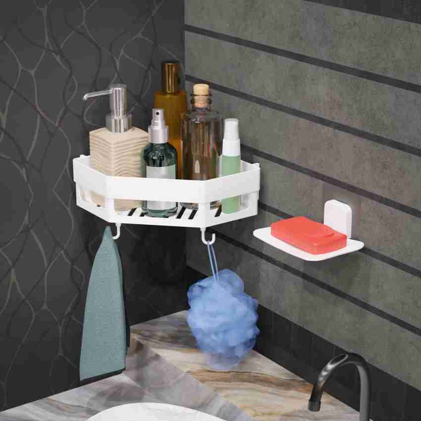 Multipurpose Kitchen Bathroom Corner Shelf Wall Mount Storage Rack Bathroom  Rack Soap Holder