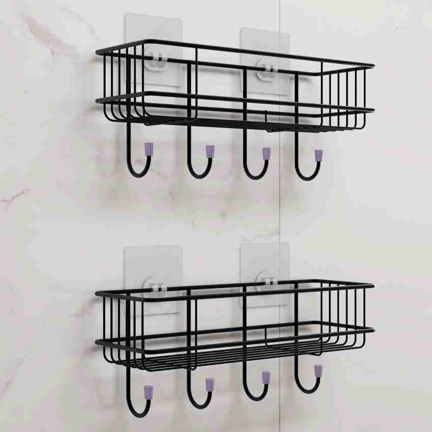 Plantex GI Steel Self-Adhesive Multipurpose Bathroom Shelf with