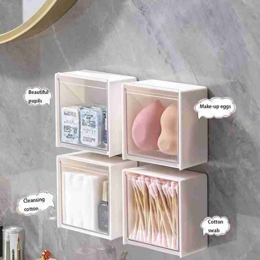 1pc Bathroom Shelf, Acrylic Wall-mounted Shelf For Sink, No