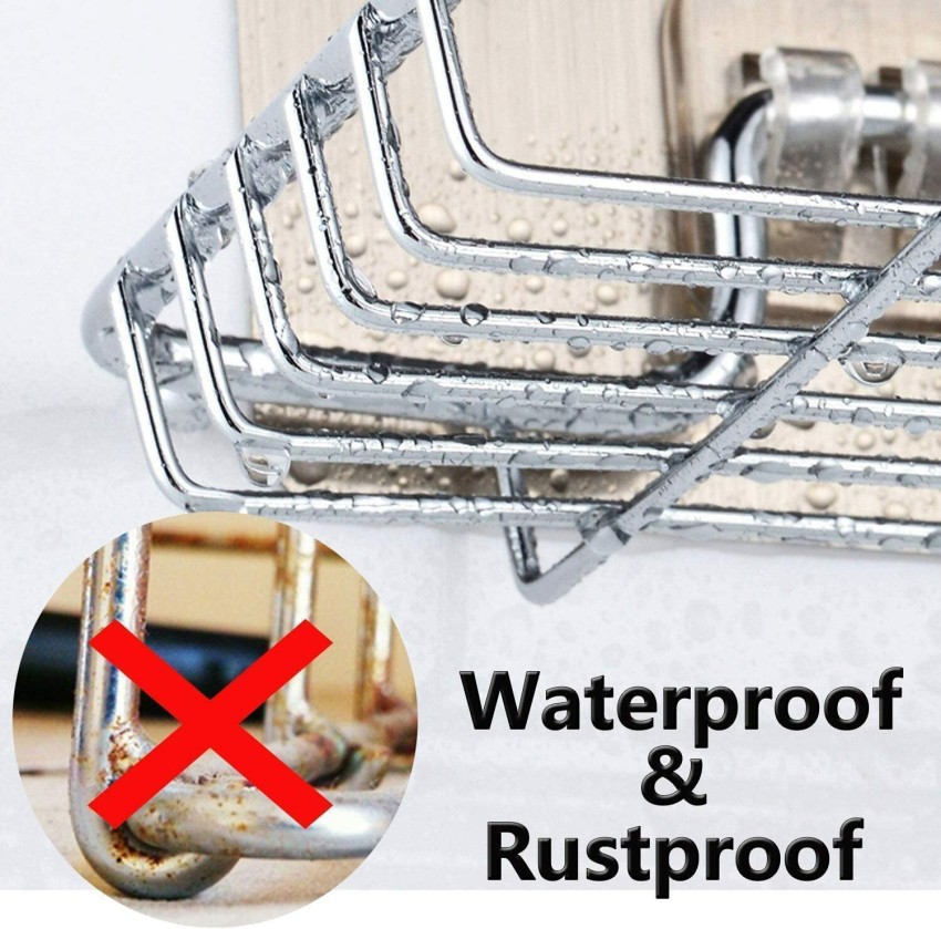 2 Piece Sponge Holder Self Adhesive Kitchen Sink Rack Clothes Hooks, Clear  Adhesive Hooks No Drilling Multi-Purpose Waterproof Stainless Steel Hooks f