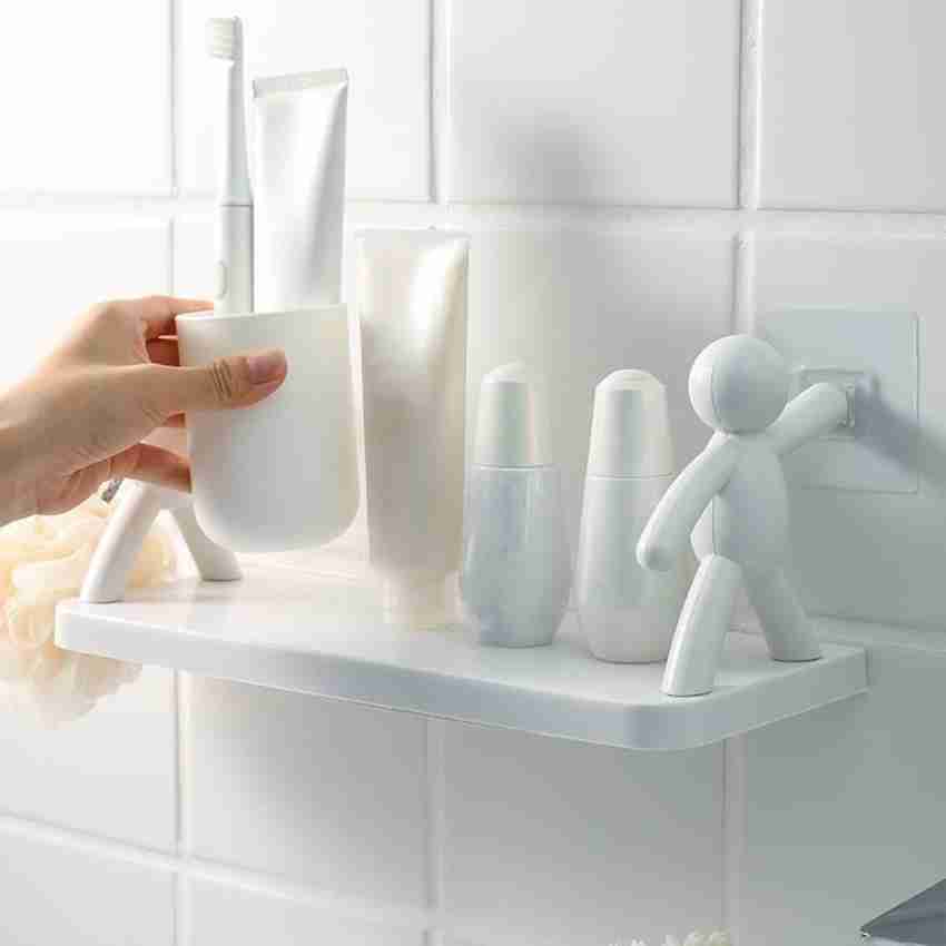 Plastic Bathroom Shelves Wall-mounted Shower Shelf For WC Shampoo