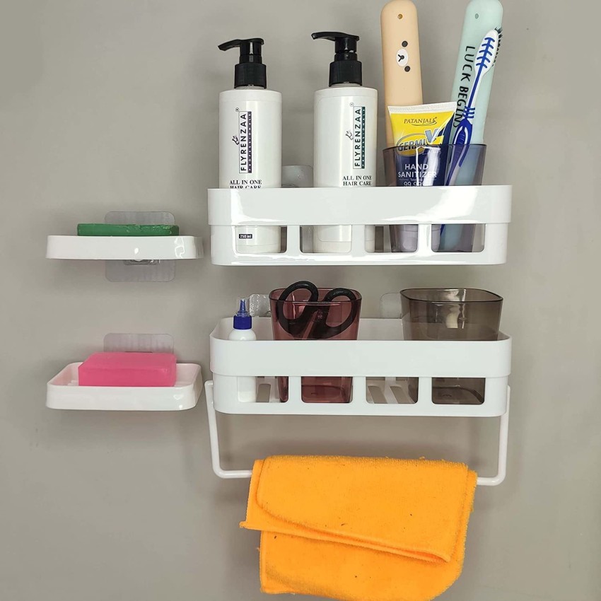 Buy MorivaHomes Self-Adhesive Bathroom Shelf Organizer No Drilling