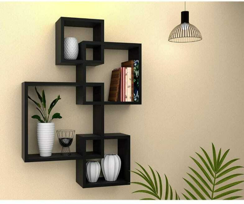 WOODENXDECOR Book Shelves for Living Room Drawing Room Set of 1 Standard Black Wooden Wall Shelf Price in India Buy WOODENXDECOR Book Shelves for Living Room Drawing Room Set of 1