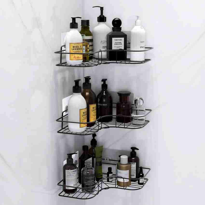 Plantex Bathroom Corner Self Adhesive Shelf/Rack/Storage Organizer - Bathroom  Accessories