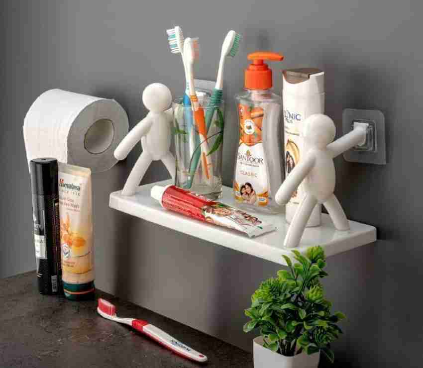 Round Corner Kitchen Bathroom Shelf Self-Adhesive Sticker Hooks  Multipurpose Wa