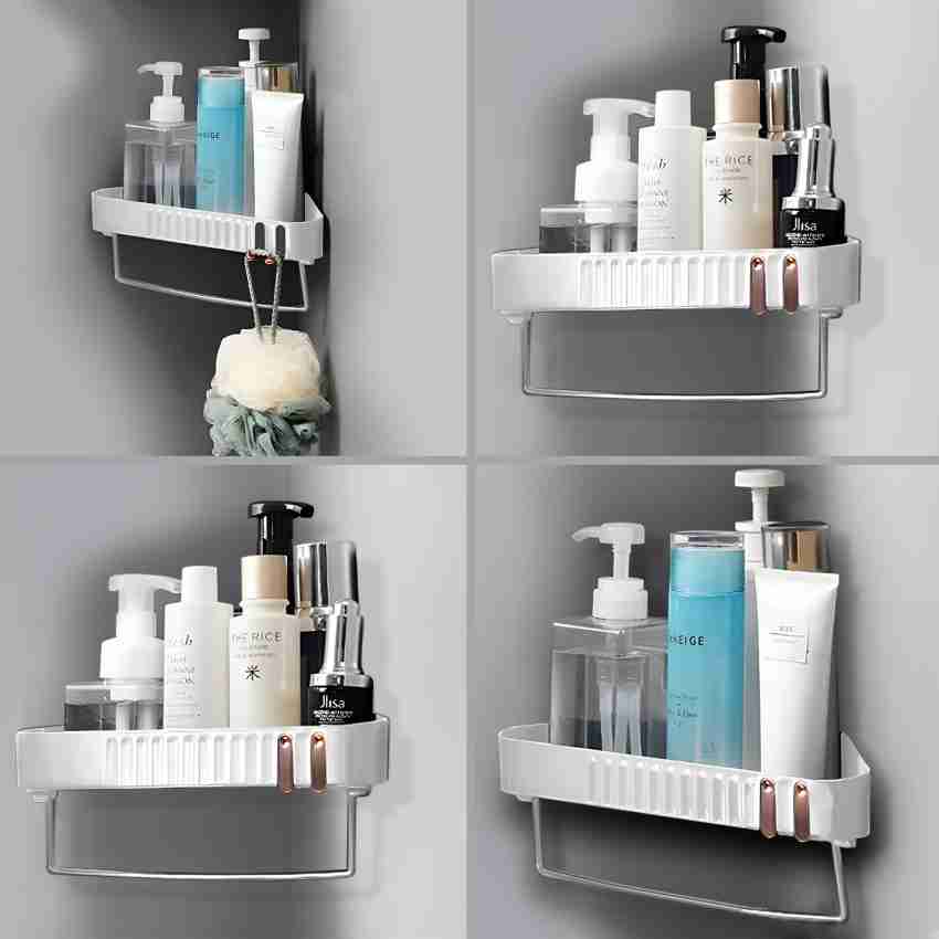 Plantex Bathroom Corner Self Adhesive Shelf/Rack/Storage Organizer - Bathroom  Accessories