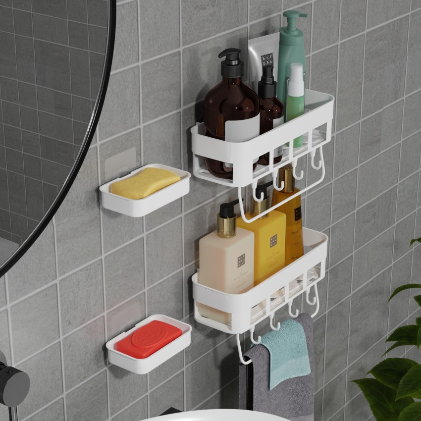 XBEY Bathroom Rack Bathroom Corner Punch-free Rack Shower Shelf Organizer  Plastic Bathroom Set Price in India - Buy XBEY Bathroom Rack Bathroom  Corner Punch-free Rack Shower Shelf Organizer Plastic Bathroom Set online