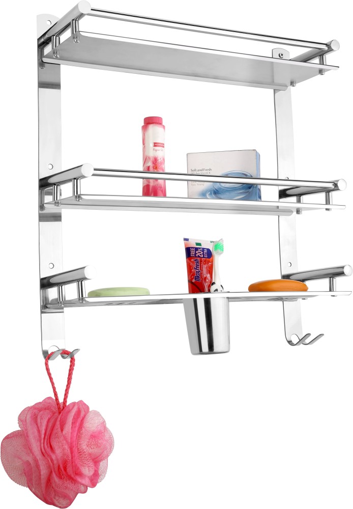 LivesUp Stainless Steel Multi-use Rack, Bathroom Shelf, Soap Stand