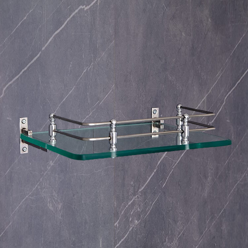 Wall glass rack shelf hotsell